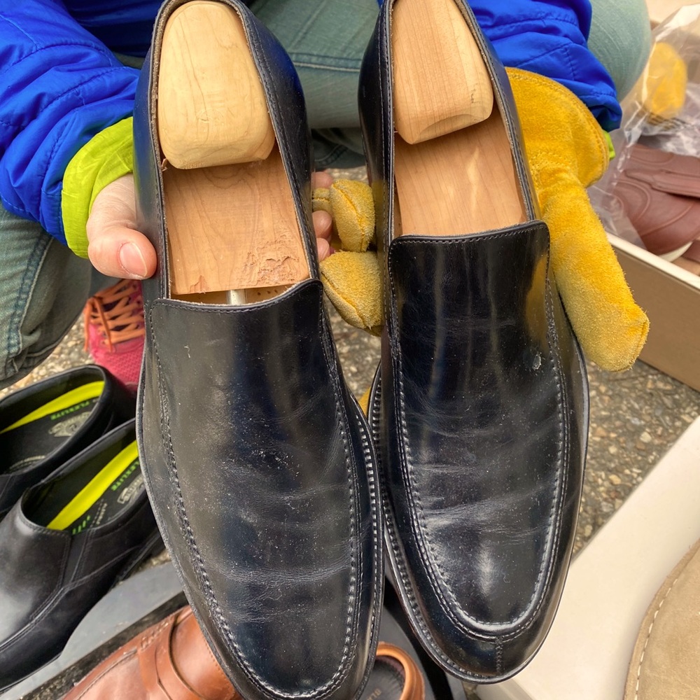 Men’s Cuoio Black Slip On Dress Shoes